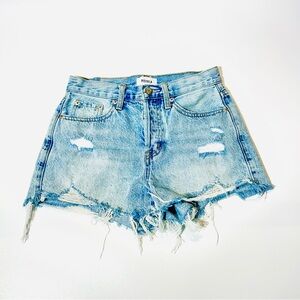 Pistola Jean shorts Buttonfly Festival shorts High rise distressed women size 24